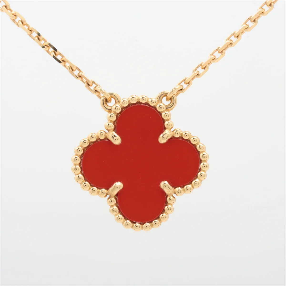 Van Cleef & Arpels Vintage Alhambra Carnelian Necklace