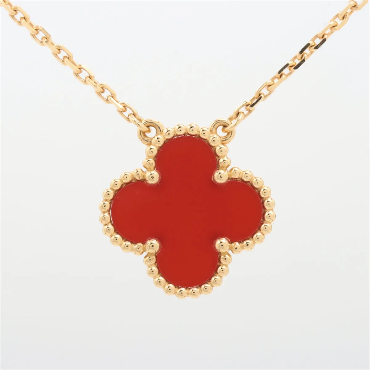 Van Cleef & Arpels Vintage Alhambra Carnelian Necklace