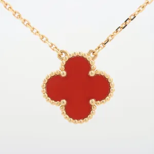 Van Cleef & Arpels Vintage Alhambra Carnelian Necklace