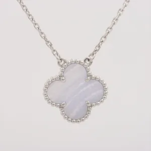 Van Cleef & Arpels Vintage Alhambra Chalcedony Necklace - Oct 2022