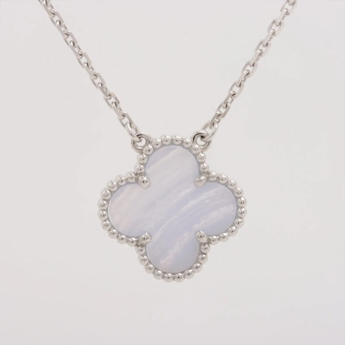 Van Cleef & Arpels Vintage Alhambra Chalcedony Necklace - Oct 2022