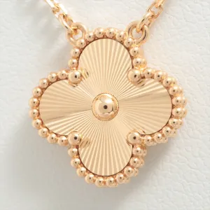 Van Cleef & Arpels Vintage Alhambra Guilloche Gold 2023 Necklace