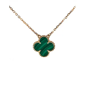 Van Cleef & Arpels Vintage Alhambra Malachite Necklace