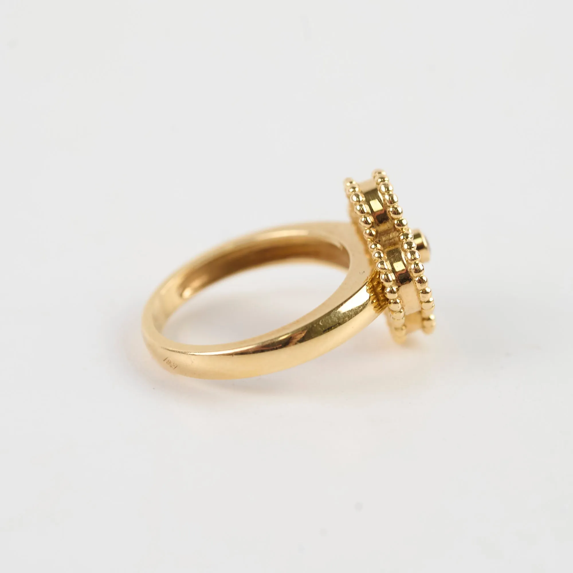 Van Cleef & Arpels Vintage Alhambra Onxy Diamond Ring Size 52