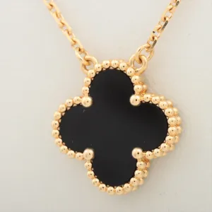 Van Cleef & Arpels Vintage Alhambra Onyx Necklace 2022