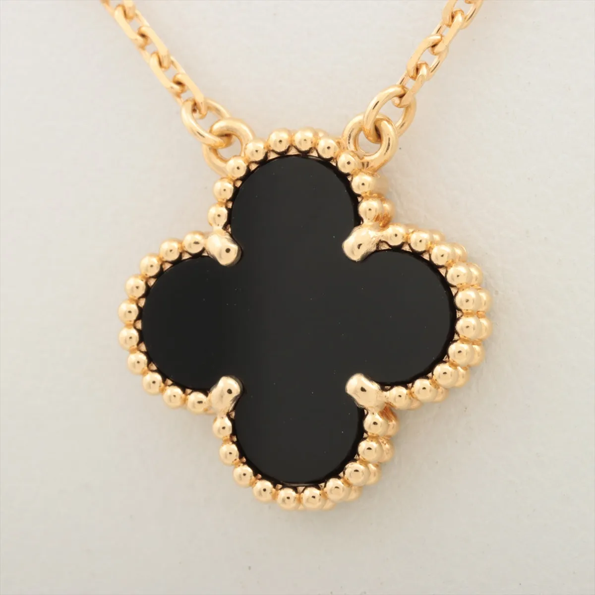 Van Cleef & Arpels Vintage Alhambra Onyx Necklace 2022