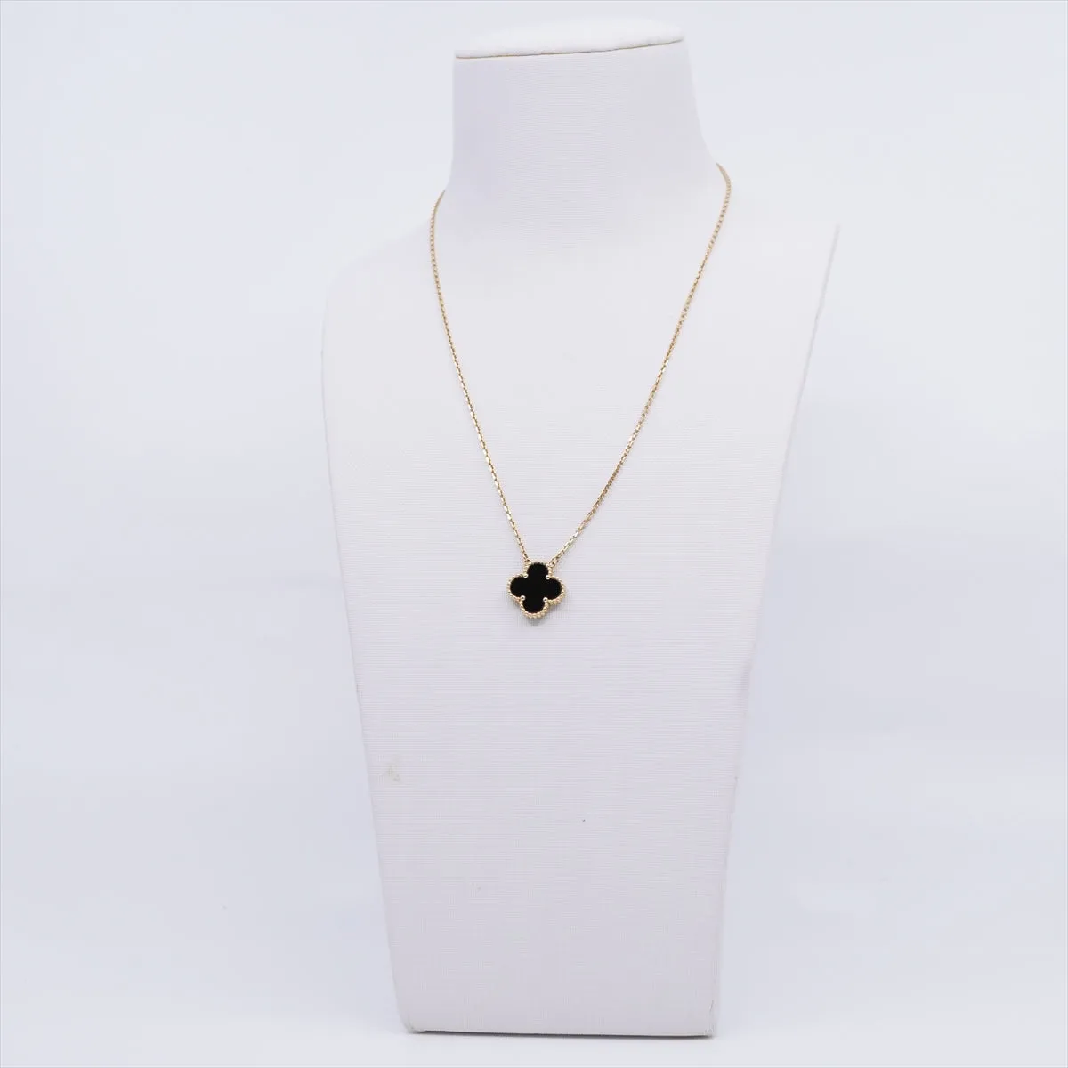 Van Cleef & Arpels Vintage Alhambra Onyx Necklace