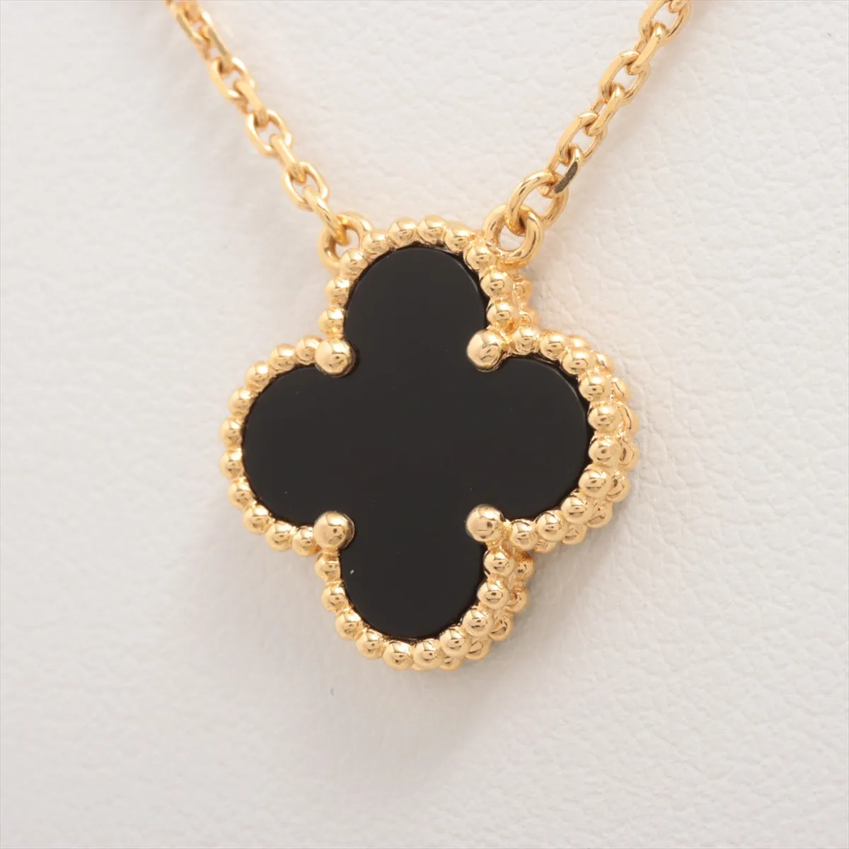 Van Cleef & Arpels Vintage Alhambra Onyx Necklace