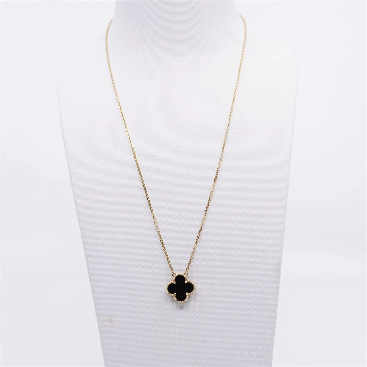 Van Cleef & Arpels Vintage Alhambra Onyx Necklace