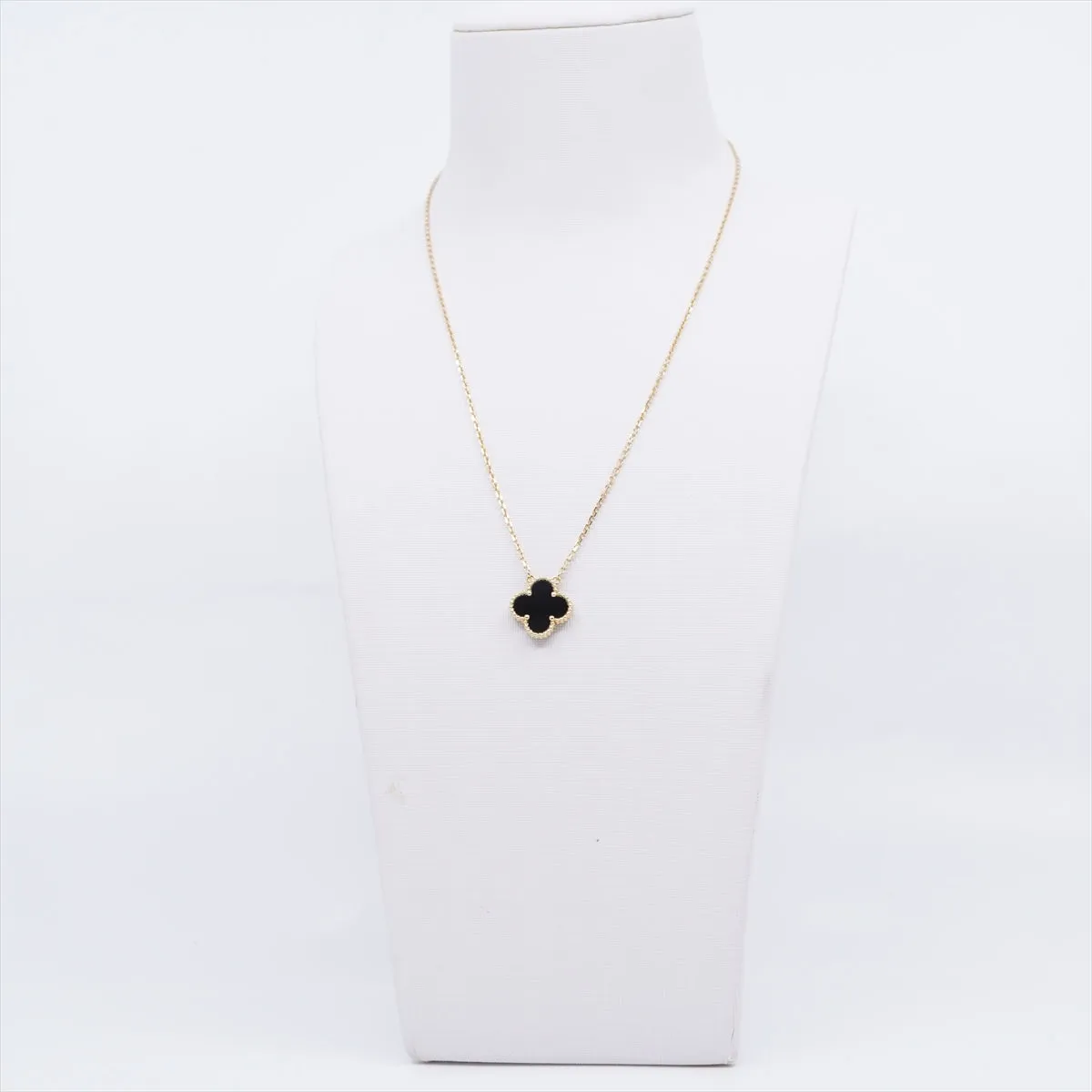 Van Cleef & Arpels Vintage Alhambra Onyx Necklace