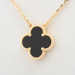 Van Cleef & Arpels Vintage Alhambra Onyx Necklace