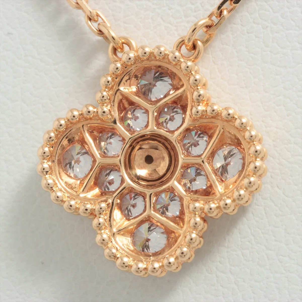Van Cleef & Arpels Vintage Alhambra Yellow Gold Diamond Necklace