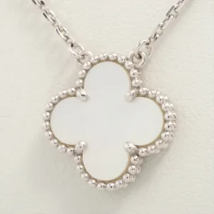 Van Cleef & Arpels white gold Vintage Alhambra White Mother Of Pearl Necklace 2021