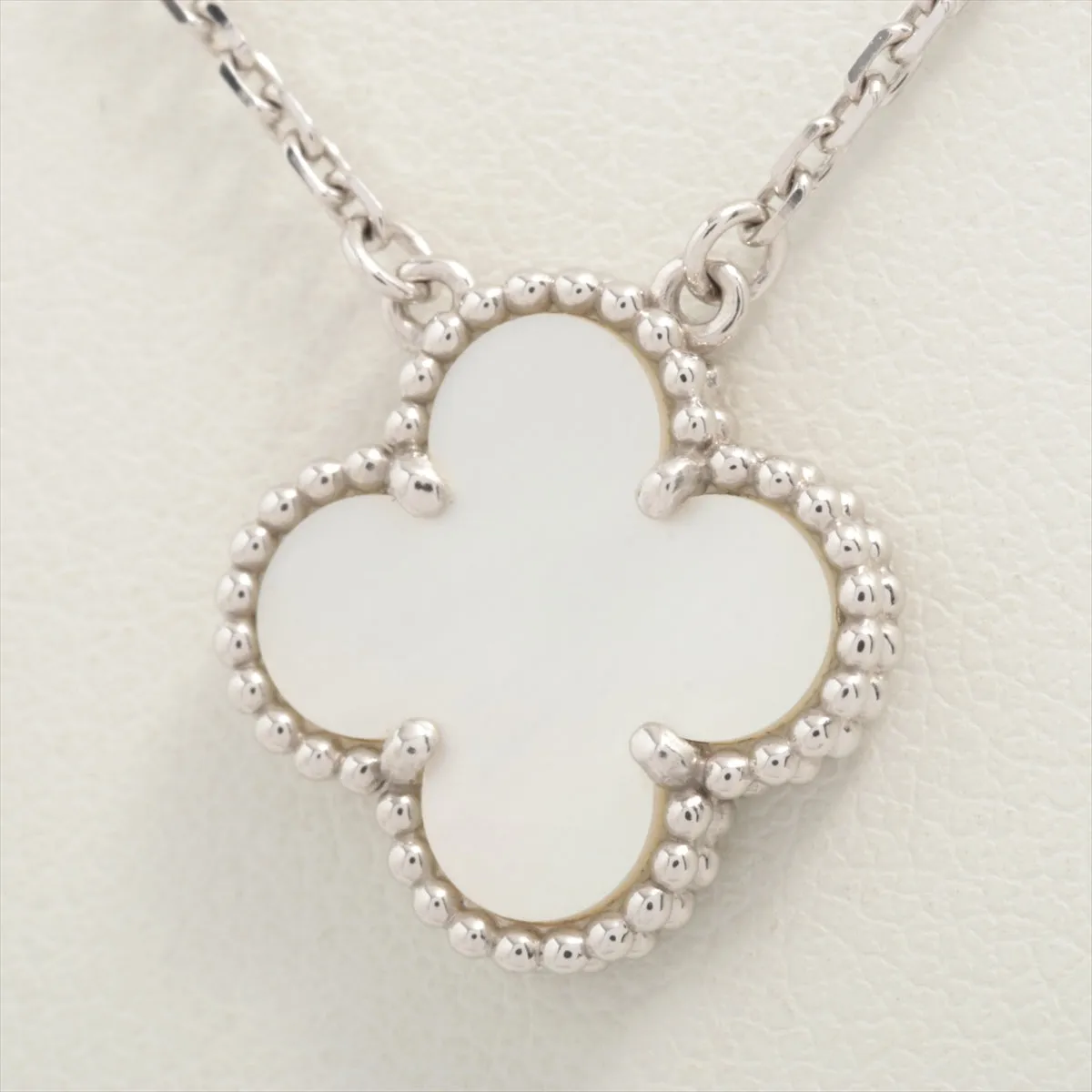 Van Cleef & Arpels white gold Vintage Alhambra White Mother Of Pearl Necklace 2021