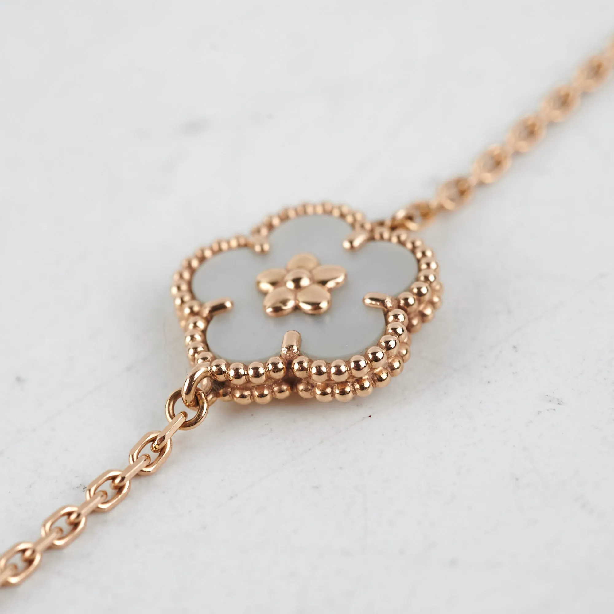 Van Cleef and Arpels Lucky Spring Mother of Pearl Bracelet