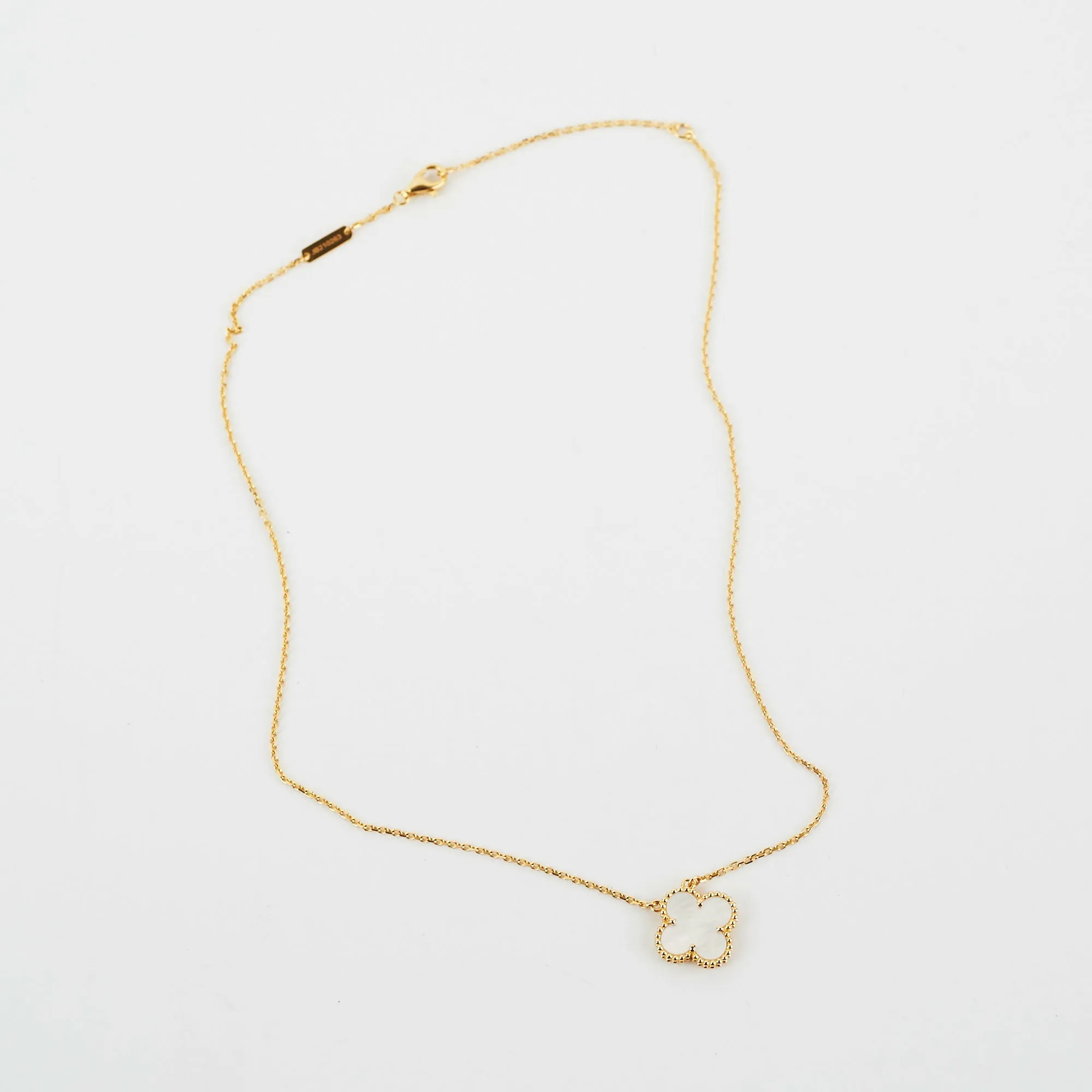 Van Cleef and Arpels VCA Vintage Alhambra Mother of Pearl MOP Necklace