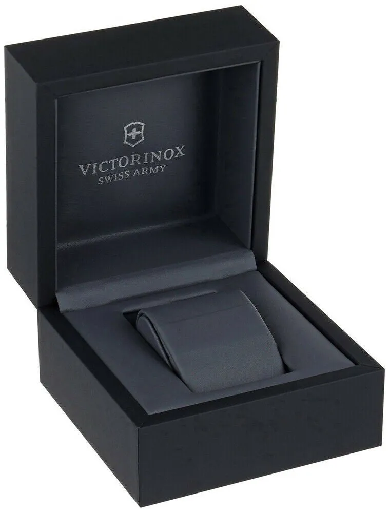 Victorinox Swiss Army Base Camp Steel Quartz Black Rubber Strap Men's Watch Black Dial Date 241464