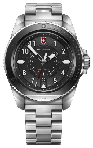 Victorinox Swiss Army Journey 1884 Stainless Steel Black Dial Date Divers Quartz Mens Watch 242009