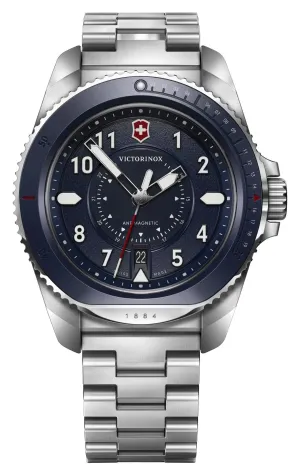 Victorinox Swiss Army Journey 1884 Stainless Steel Blue Dial Date Divers Quartz Mens Watch 241978