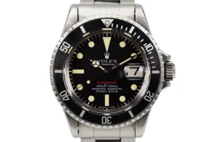 Vintage 1970 Rolex Red Submariner Mark IV Dial
