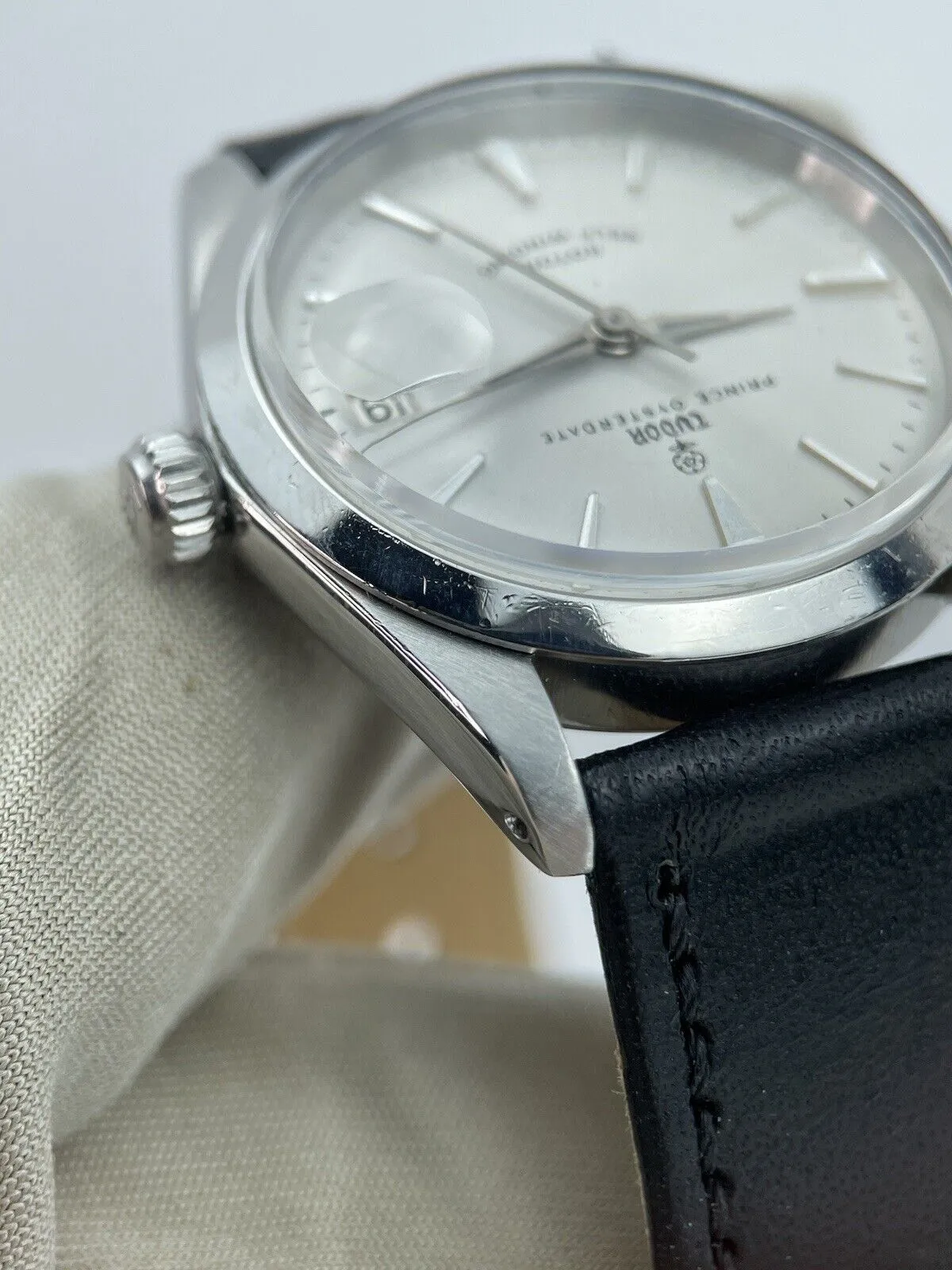 Vintage Tudor Prince Oysterdate Ref 7966 Automatic Silver Dial Steel Mens Unisex