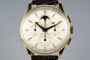 Vintage YG Universal Geneve Tri-Compax 57278 Triple Date Moonphase with Service Papers