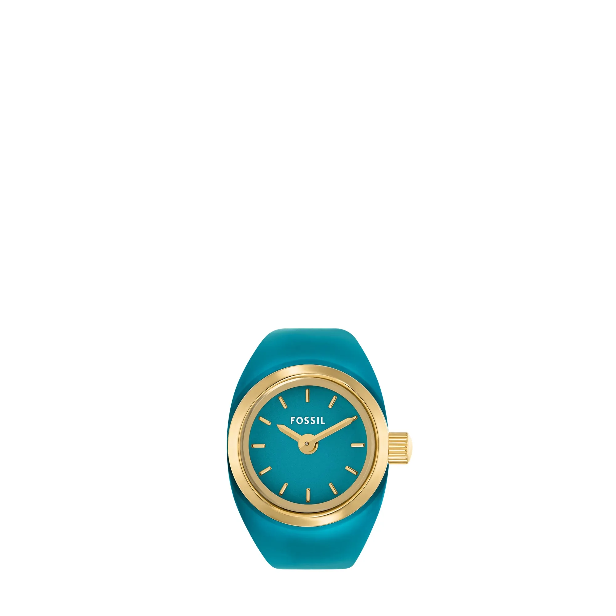 Watch Ring Two-Hand Gold-Tone Stainless Steel