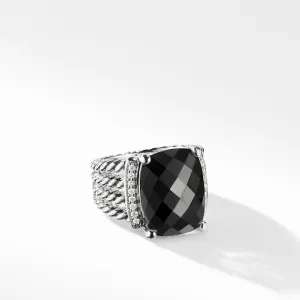 Wheaton Ring with Black Onyx and Diamonds