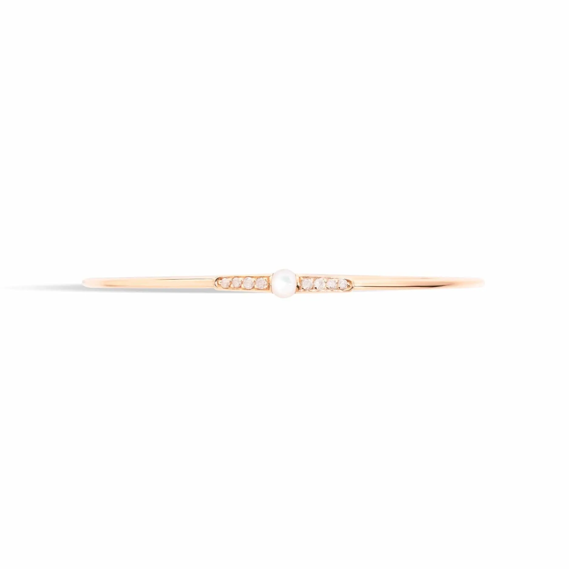White Mother of Pearl and Icy Diamond M'Ama Non M'Ama Bangle