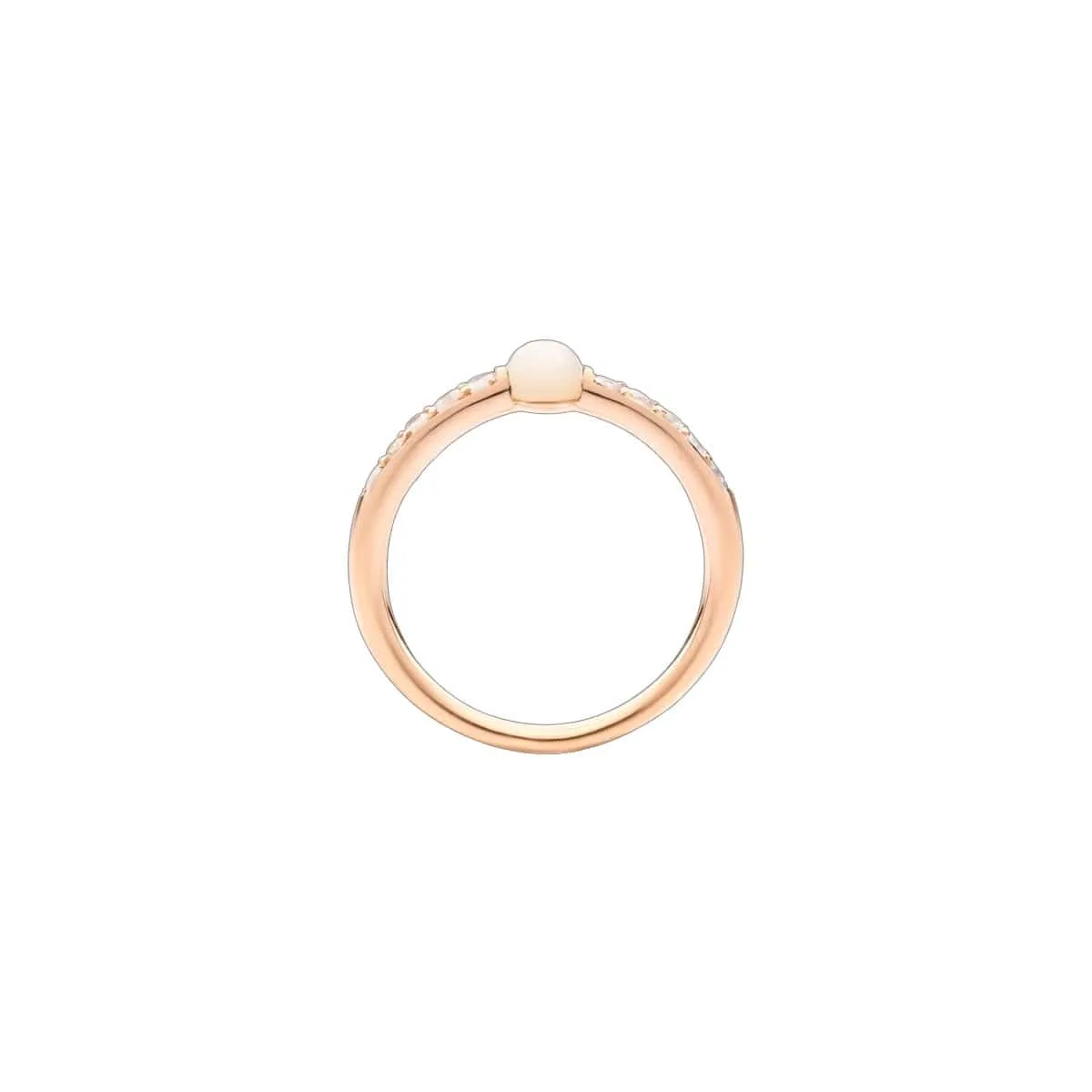 White Mother of Pearl and Icy Diamond M'Ama Non M'Ama Ring