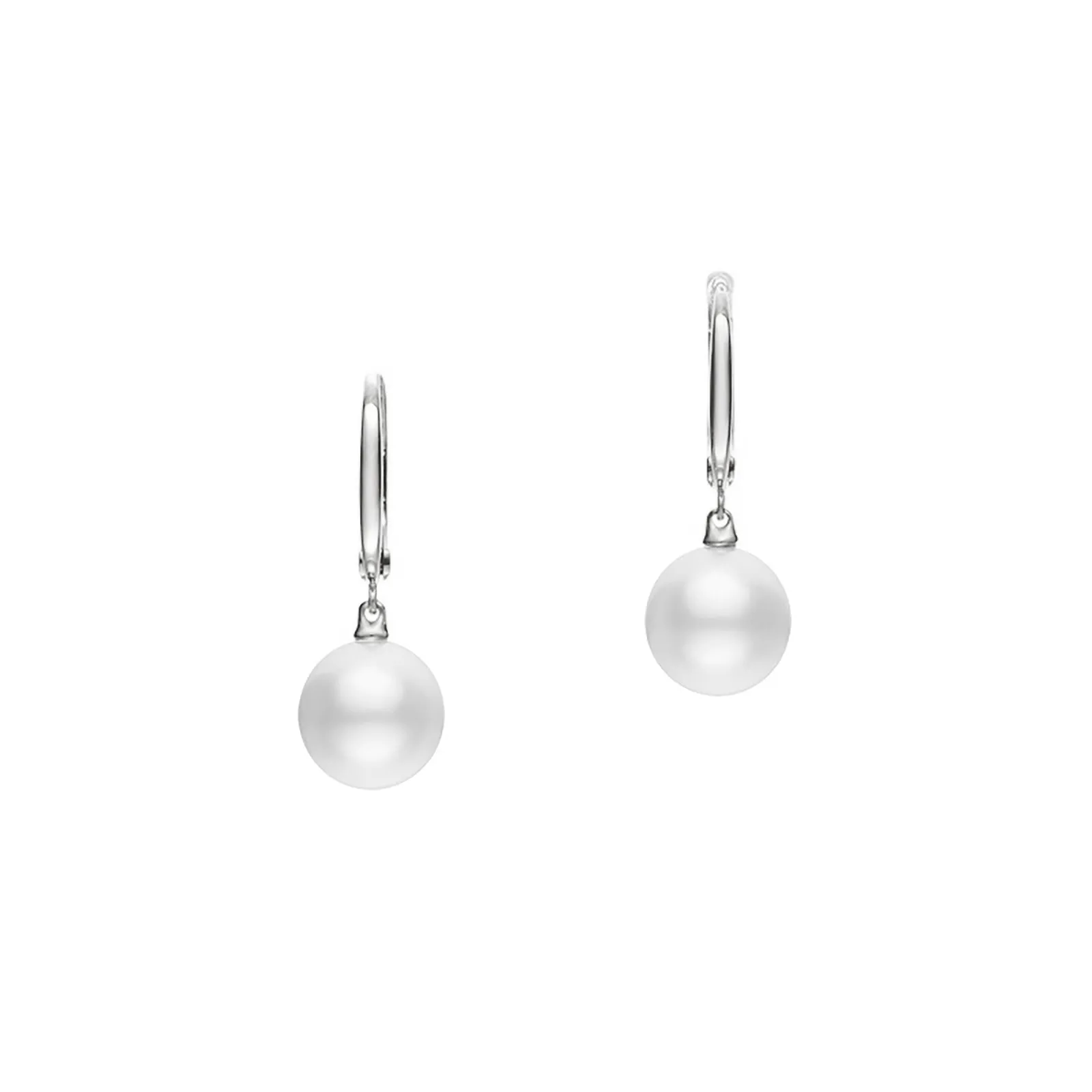 White South Sea Cultured Pearl Drop Earrings