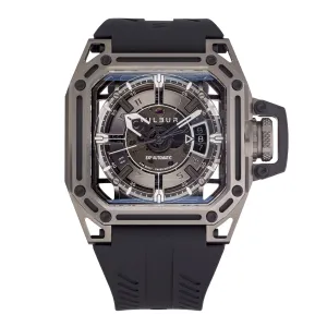 Wilbur EXP A Gunmetal Steel Watch, 41.5mm Skeleton Dial, EXP-A