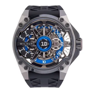 WILBUR LEO JW1.1 WATCH, 48MM BLUE SKELETON DIAL, LEO-JW1.1