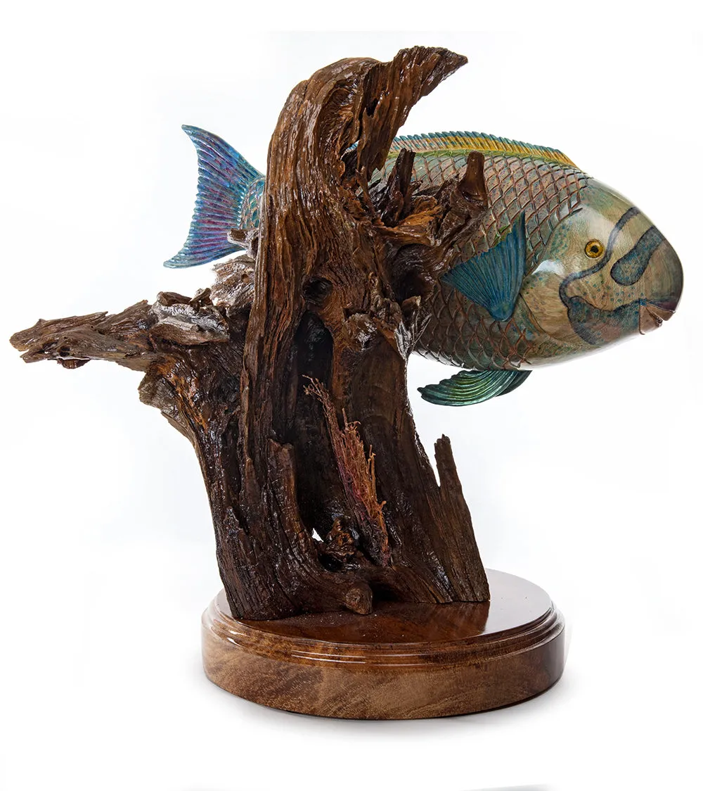 Wood Sculpture "Uhu-Uliuli 27577" by Craig Nichols