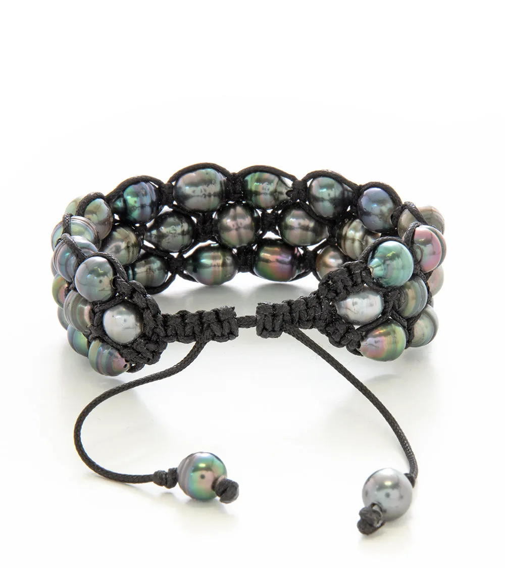 Woven Tahitian Pearl Bracelet (39 Pearls)- 36958C