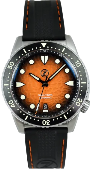 Zelos Mako Diver Hammered Orange (Pre-owned)