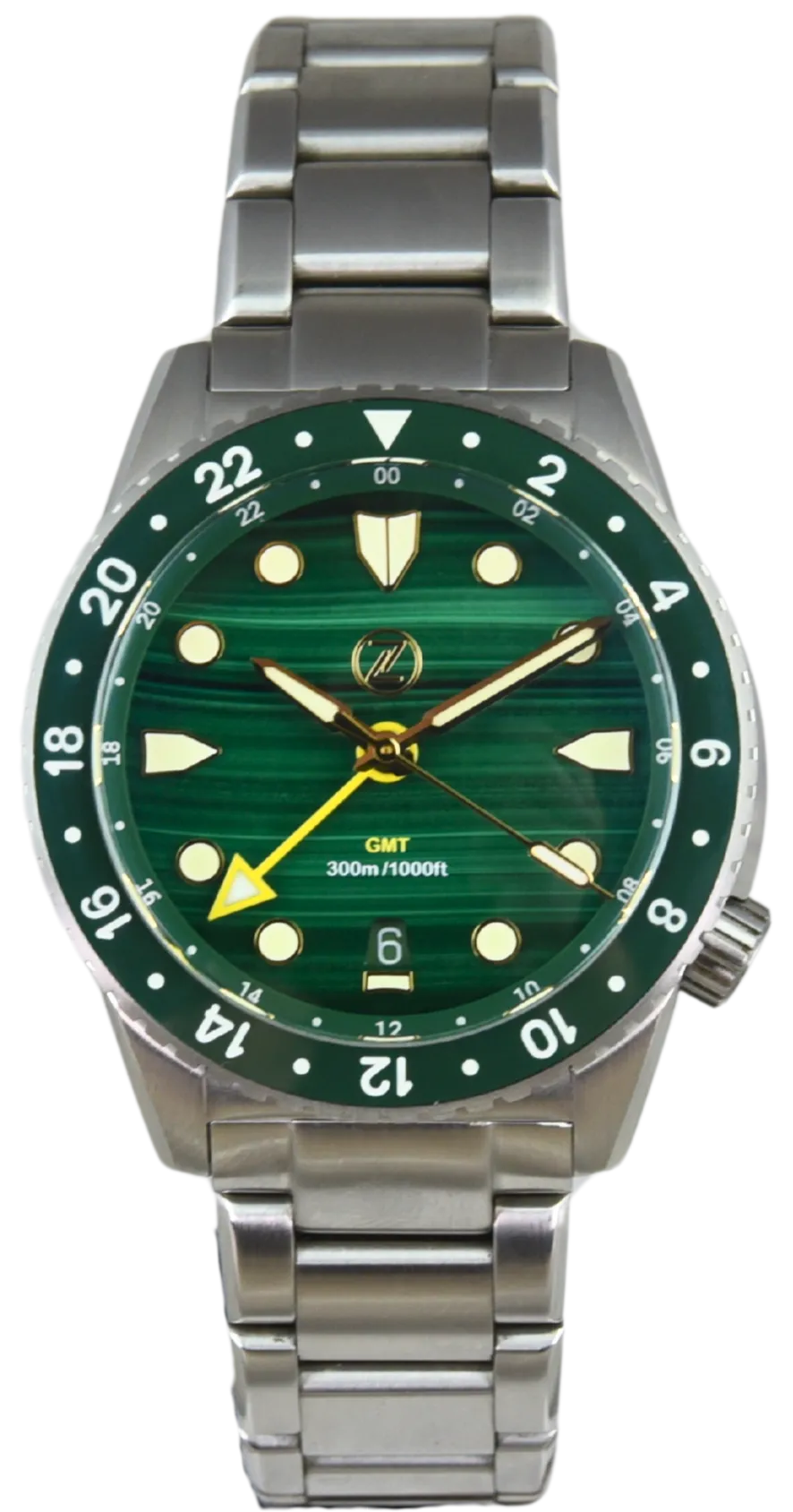 Zelos Mako GMT Malachite Timekeepers Edition (Pre-owned)