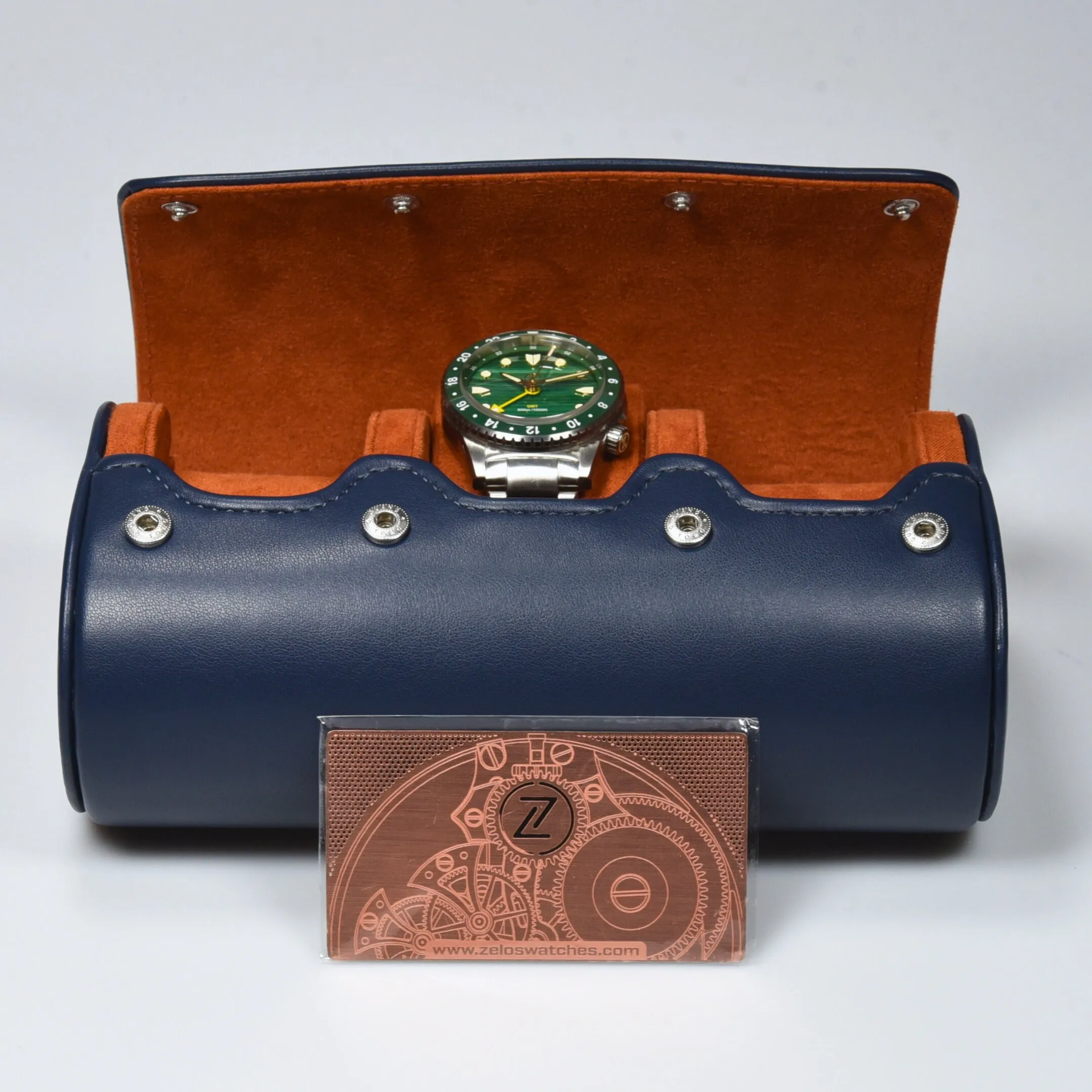 Zelos Mako GMT Malachite Timekeepers Edition (Pre-owned)