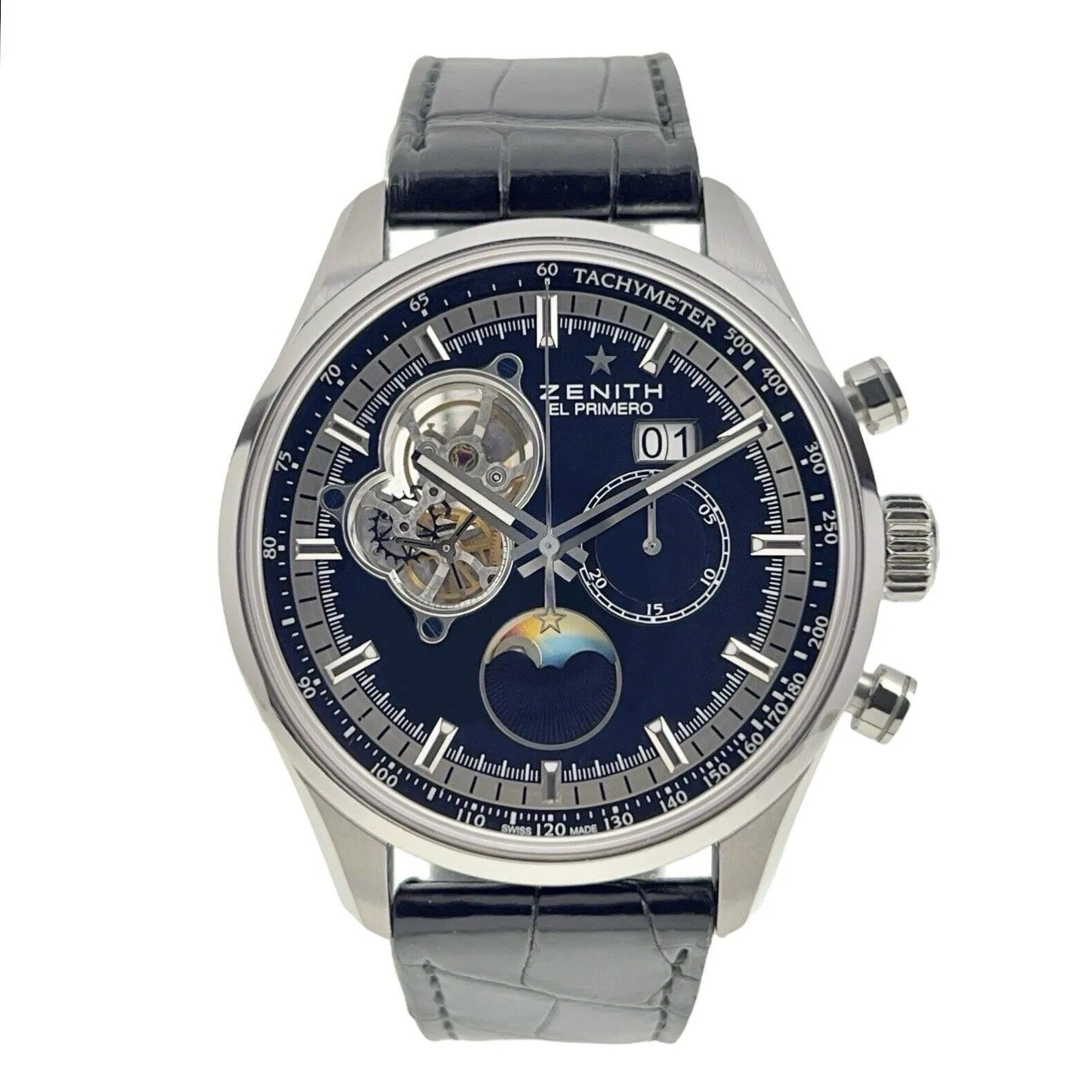 Zenith El Primero Chromomaater Grande Date Steel 45mm Mens Watch 03.2160.4047